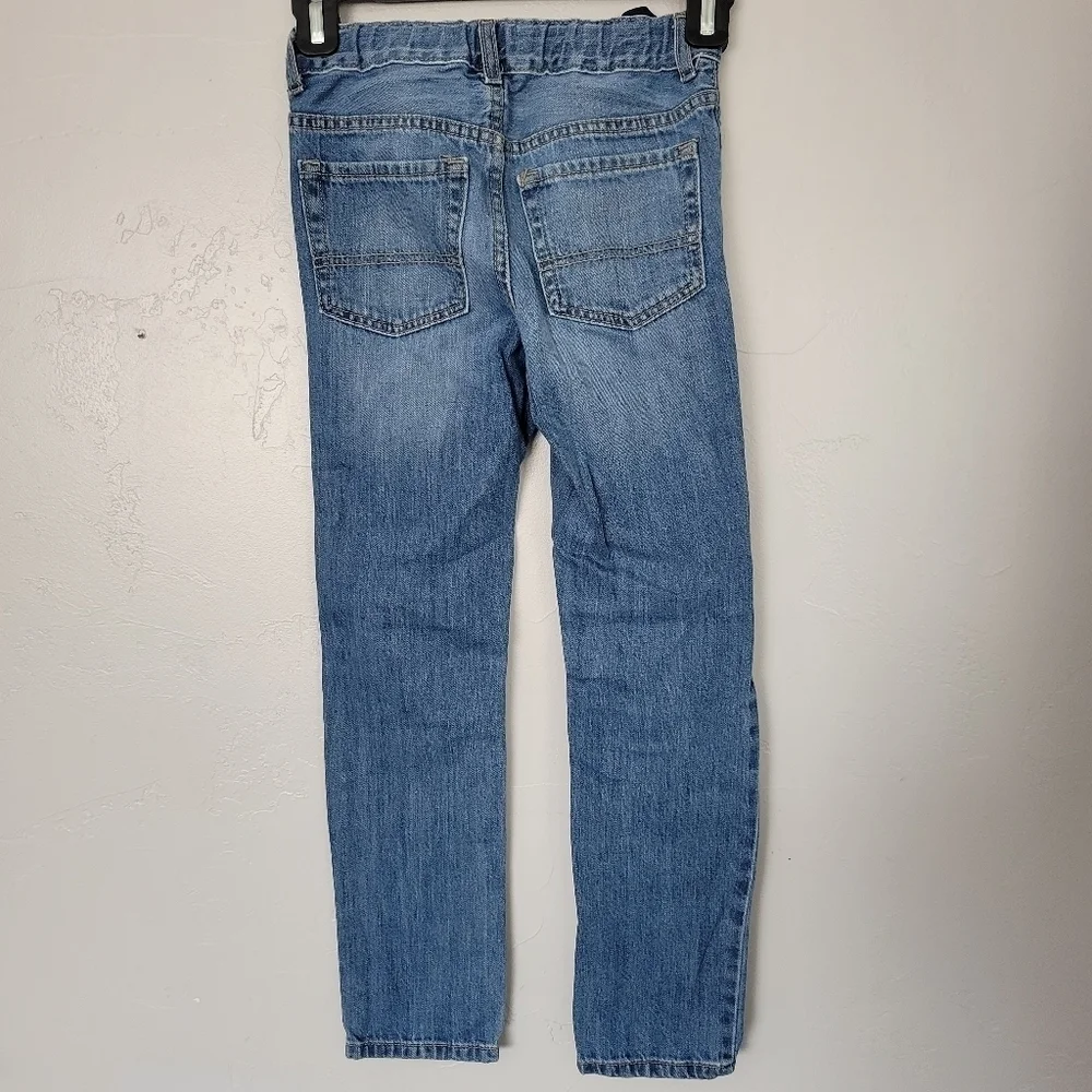 The Children's Place Medium Wash Denim Skinny Jeans Boys 8 Adjustable Waist